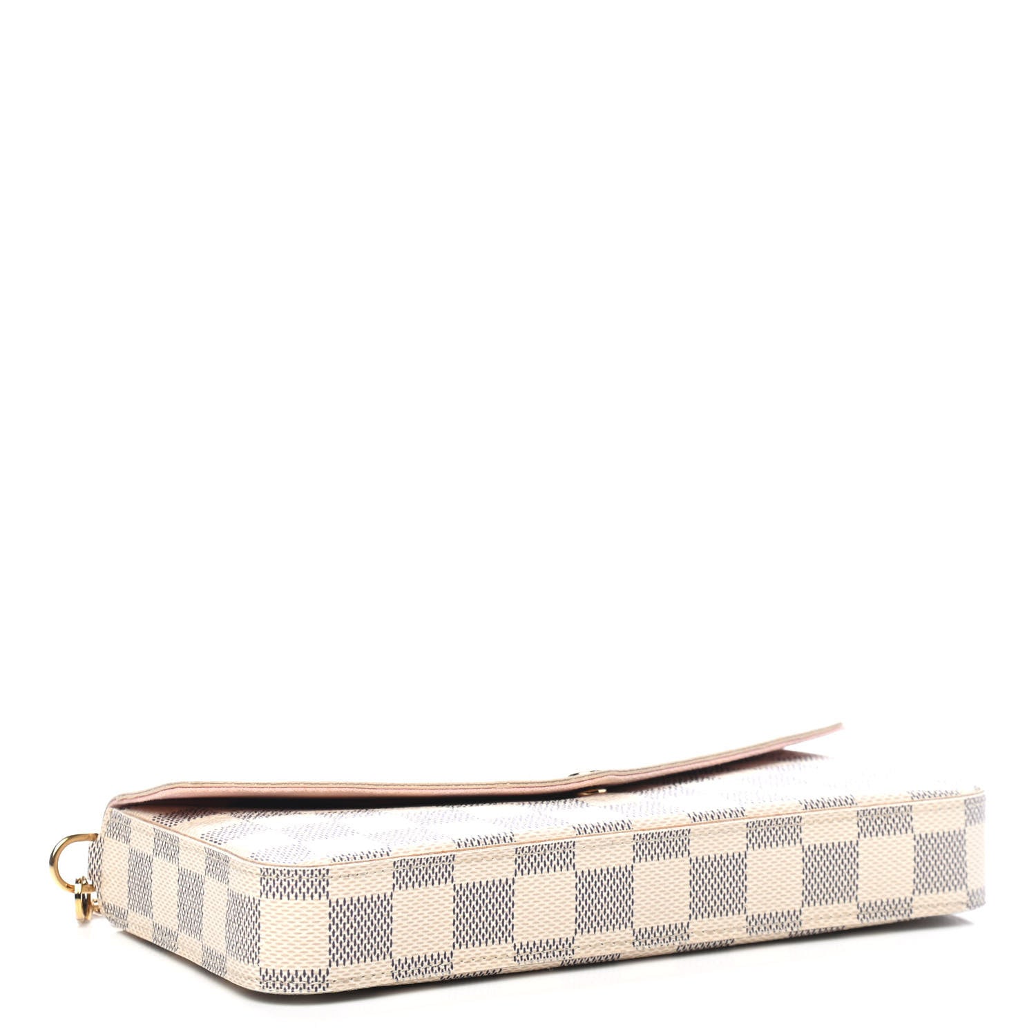 Louis Vuitton Damier Azur Pochette Felicie Chain Wallet Rose Ballerine 3 of 4