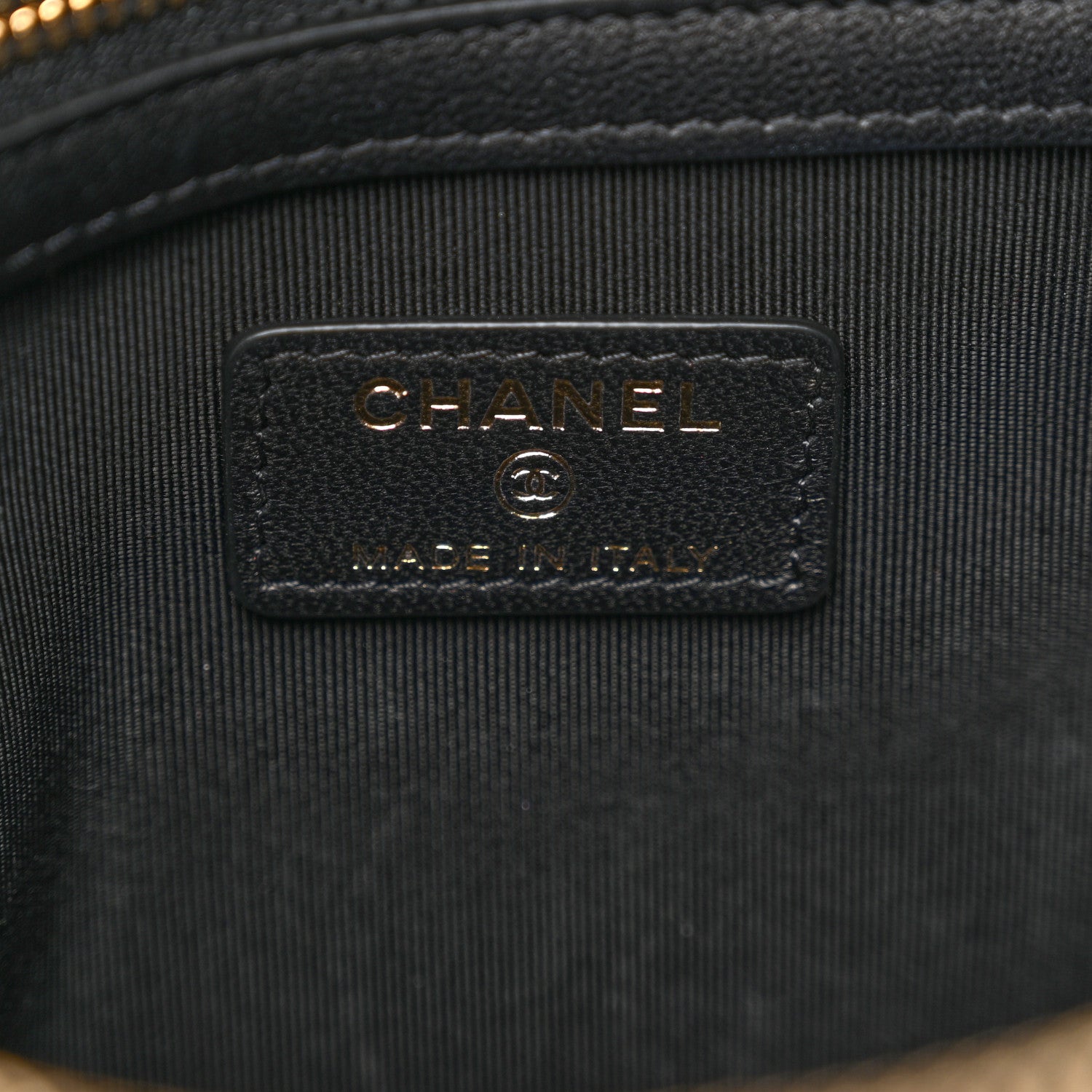 Chanel Lambskin Quilted Egyptian Amulet Zipped Pouch Black 6 of 7