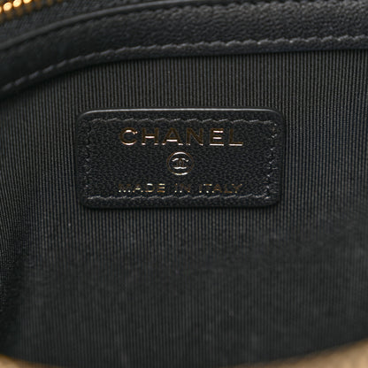 Chanel Lambskin Quilted Egyptian Amulet Zipped Pouch Black 6 of 7