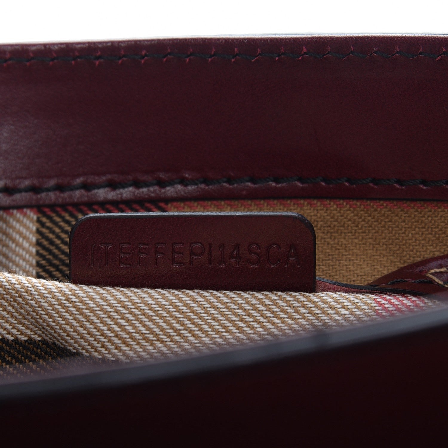 Burberry Bridle Calfskin Katherine Crossbody Clutch Red Claret 8 of 8