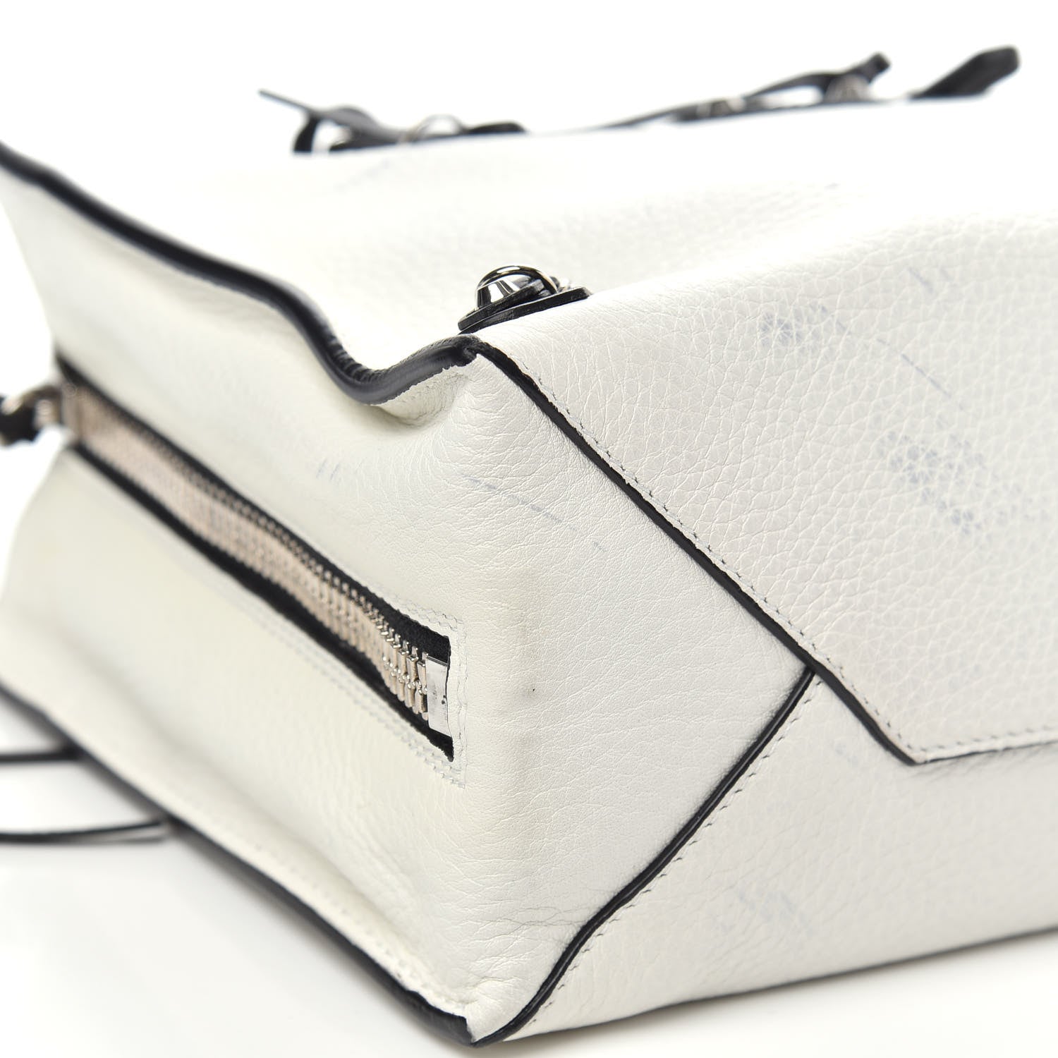 Balenciaga Veau Papier A6 Zip Around Tote White Black 10 of 17