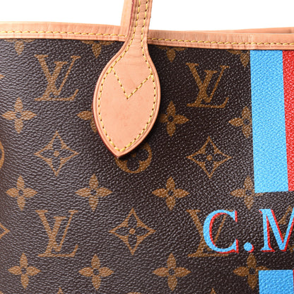 Louis Vuitton Monogram My LV Heritage Neverfull MM Blue Clair Rouge 8 of 11