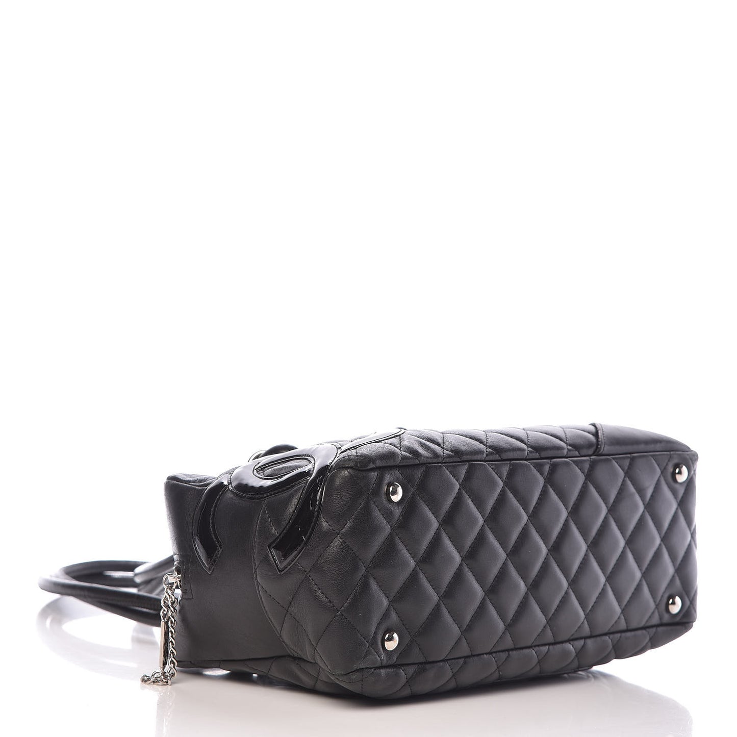 Calfskin Quilted Large Cambon Bowler Black