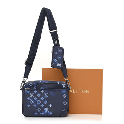 Louis Vuitton Monogram Ink Watercolor Trio Messenger Bag Blue 11 of 11