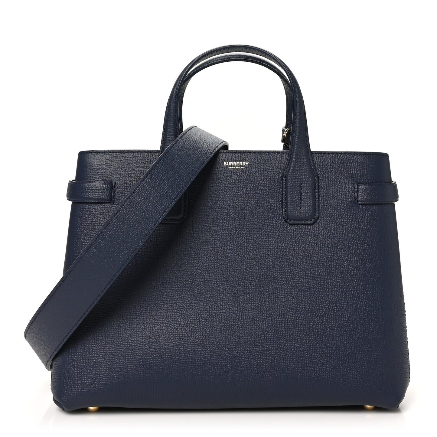 Derby Calfskin Vintage Check Medium Banner Tote Regency Blue