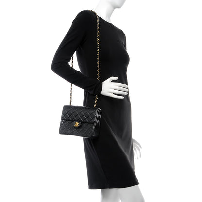 Chanel Lambskin Quilted Mini Square Flap Bag Black 2 of 10