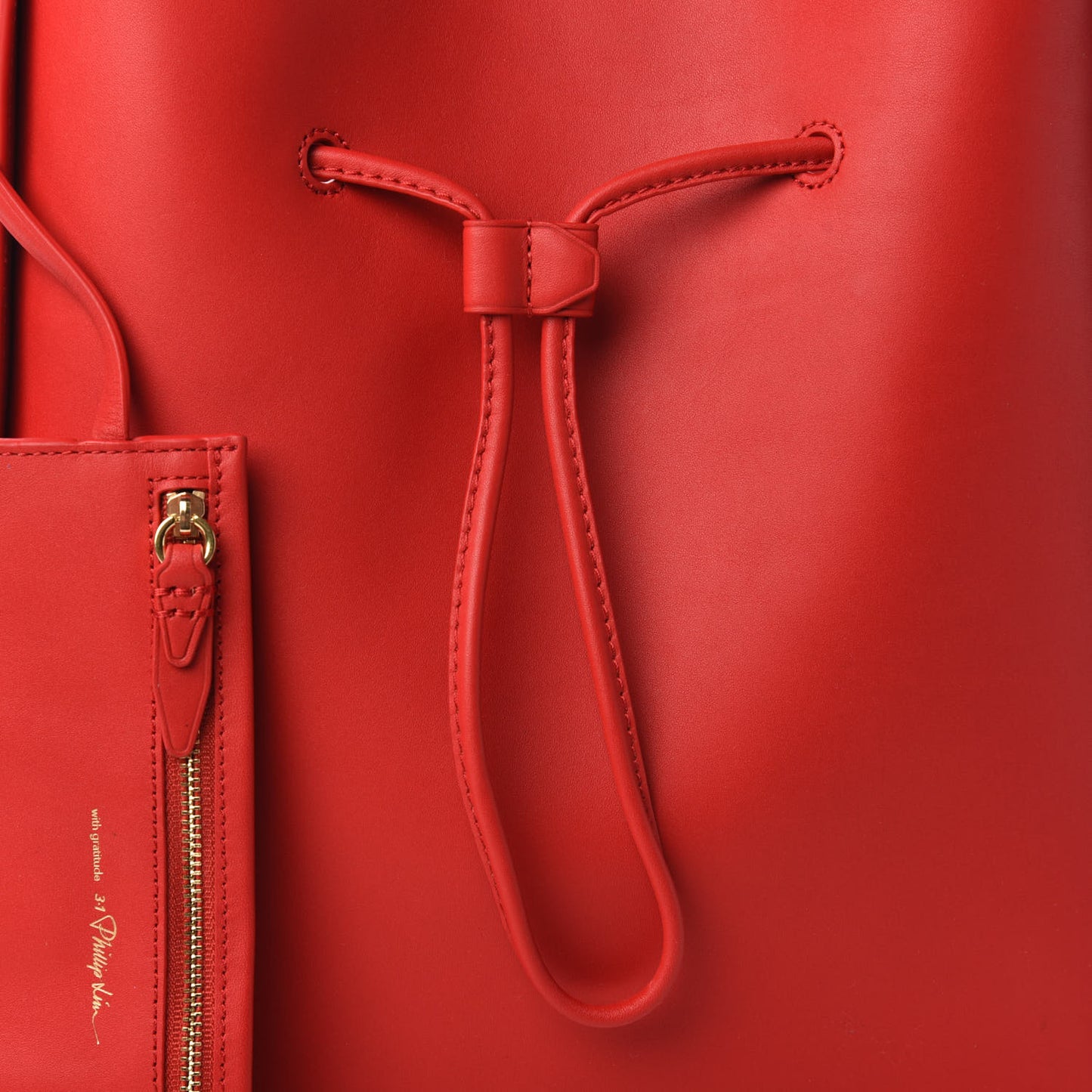 3.1 Smooth Calfskin Large Soleil Bucket Bag Red