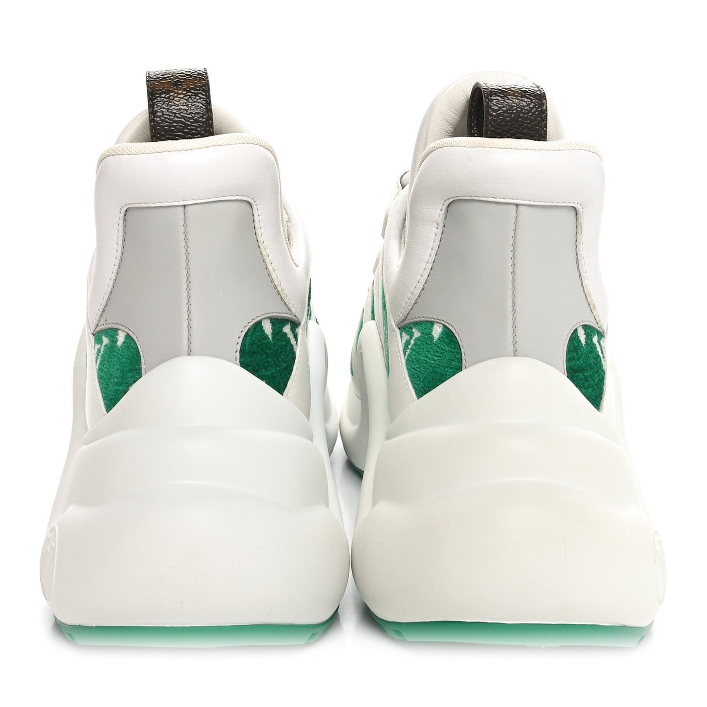 Jacquard Velvet Monogram LV Archlight Sneakers 39.5 White Vert