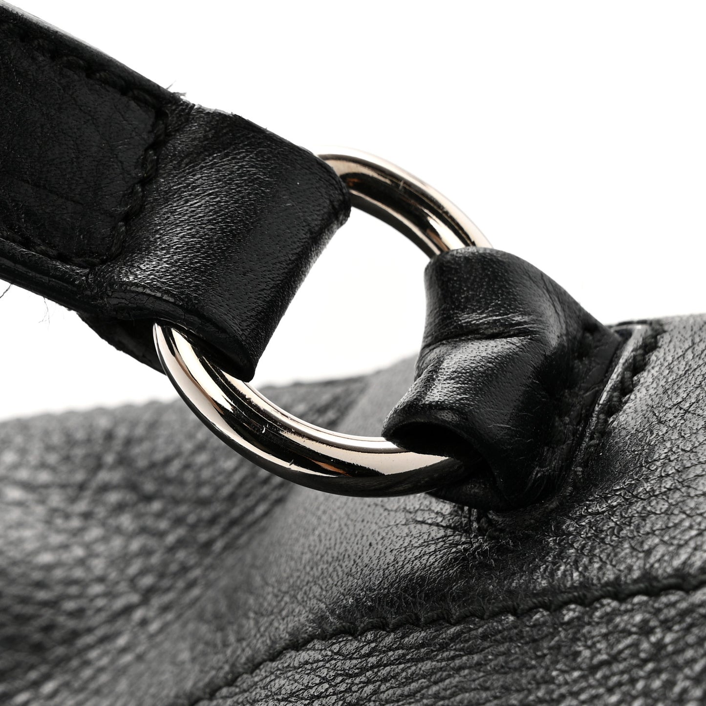 Calfskin Canvas Large Muse Two Black