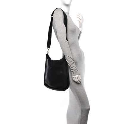 Hermes Taurillon Clemence EVELYNE III GM Black 2 of 10