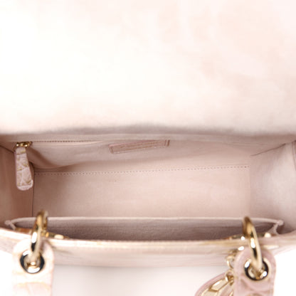 Christian Dior Metallic Alligator Medium Lady Dior Rose 5 of 11