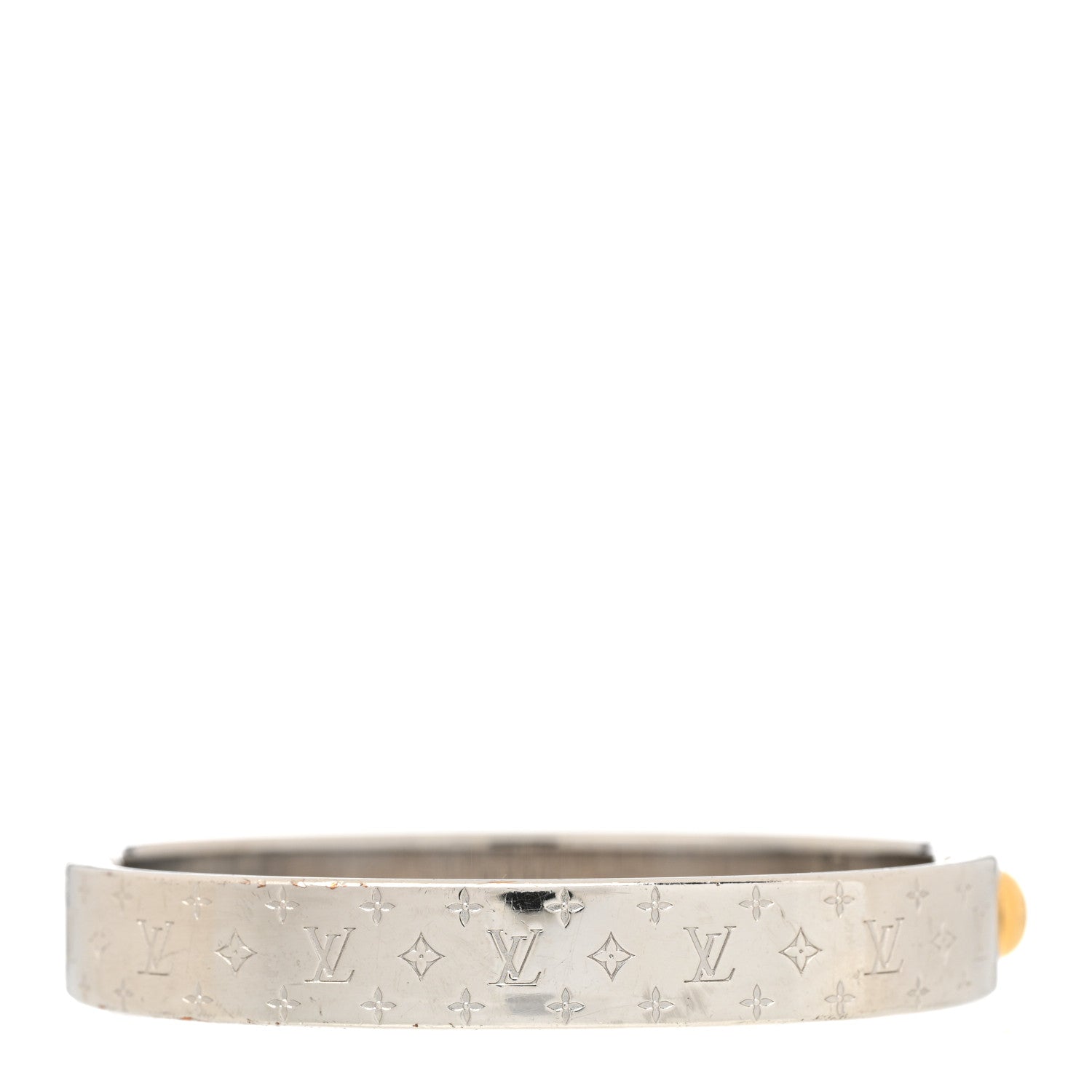 Louis Vuitton Palladium Monogram Nanogram Cuff S Silver 3 of 6