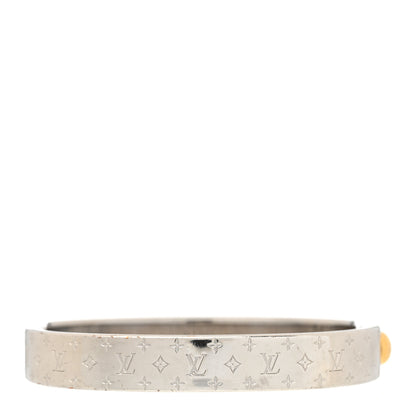 Louis Vuitton Palladium Monogram Nanogram Cuff S Silver 3 of 6