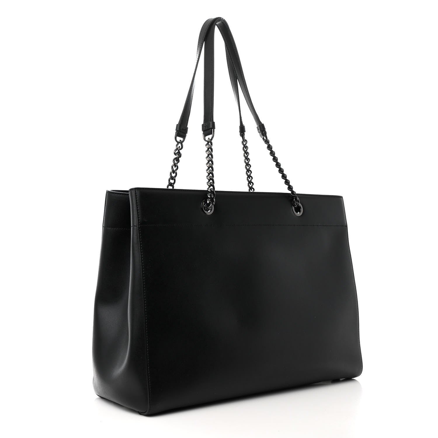 Salvatore Ferragamo Calfskin Vara Bow Chain Tote Black 3 of 11