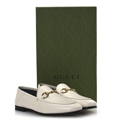 Gucci Lambskin Womens Brixton Horsebit Loafers 35 Mystic White 13 of 13