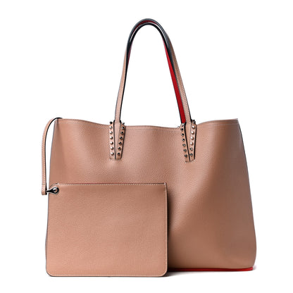 Christian Louboutin Calfskin Spikes East West Cabata Tote Nude 1 of 5