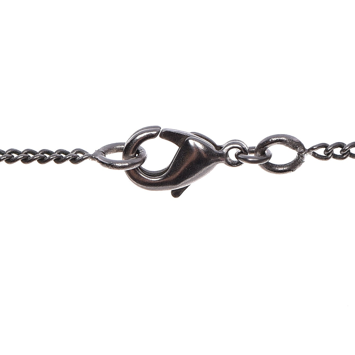 Chanel Pearl Baguette Crystal CC Long Necklace Silver 4 of 5