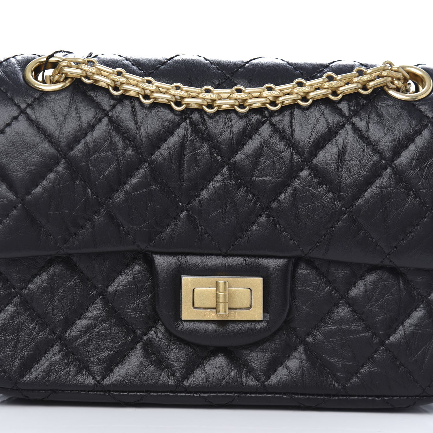 Chanel Aged Calfskin Quilted 2.55 Reissue Mini Flap Black 10 of 11