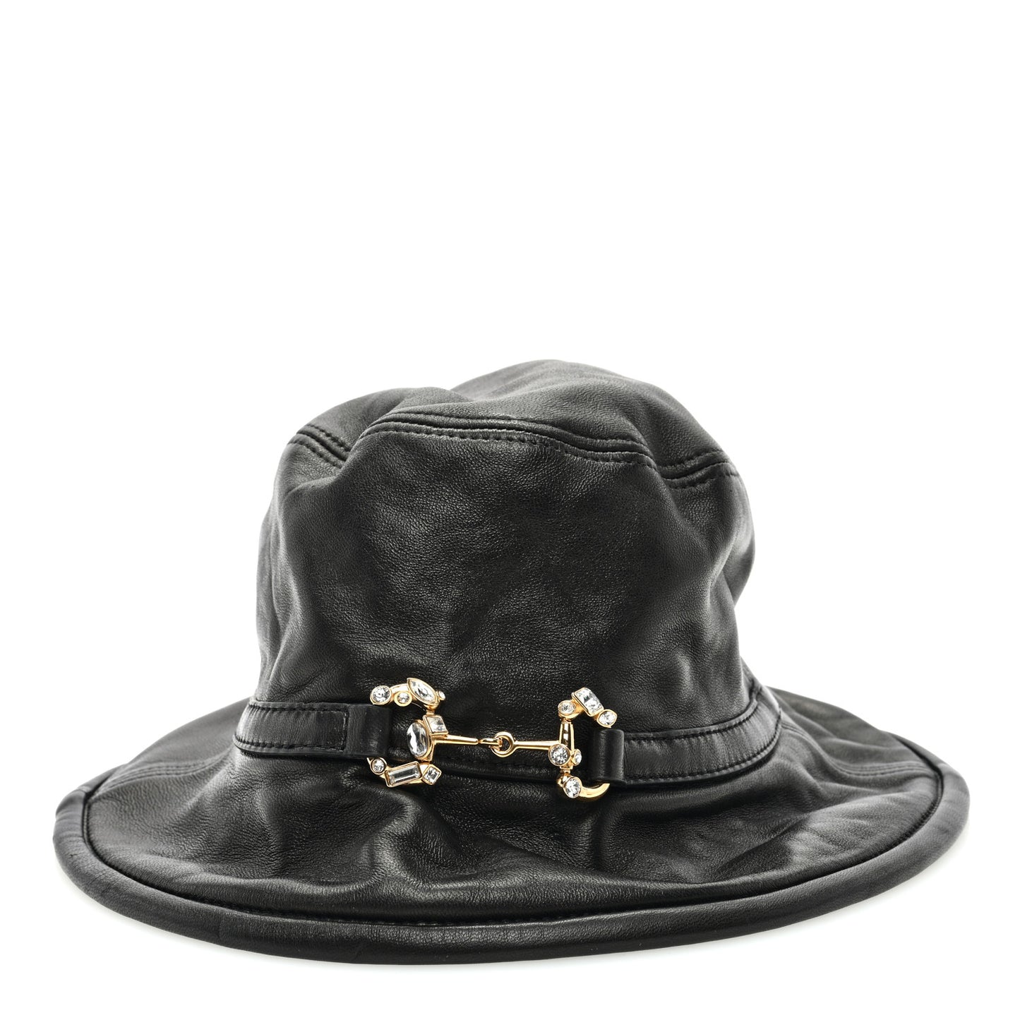 Crystal Horsebit Bob Mulina Bucket Hat S Black