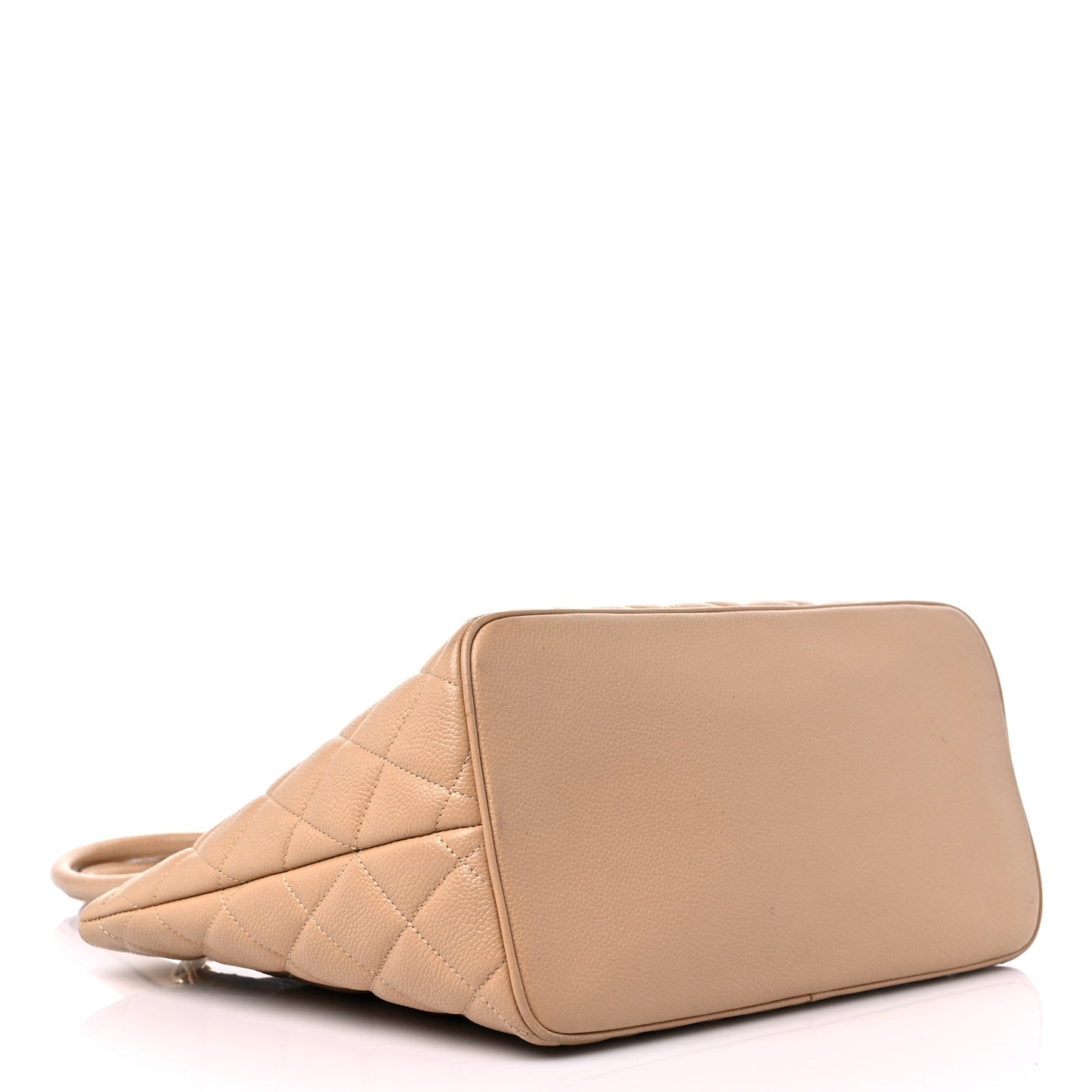 Caviar Quilted Medallion Tote Beige