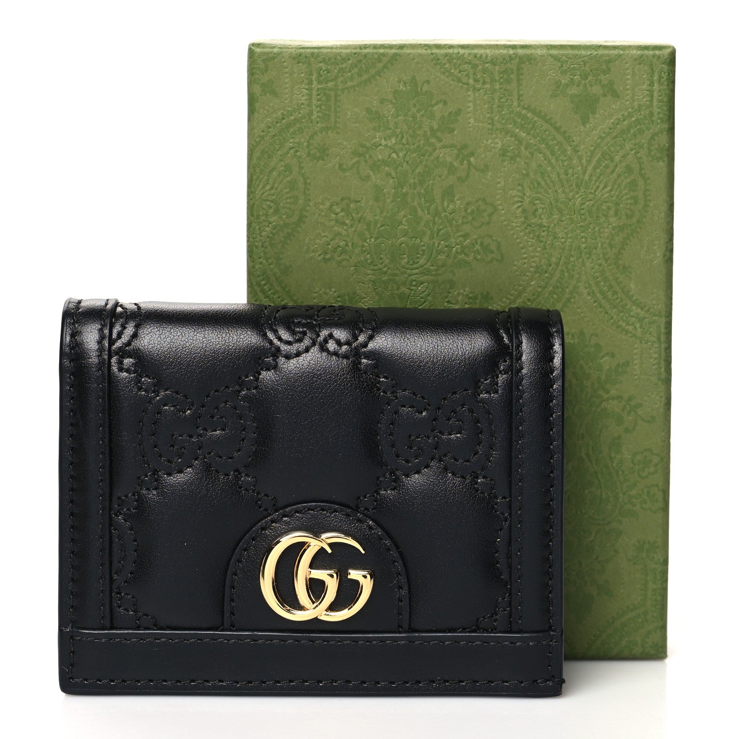 Gucci Calfskin GG Matelasse Card Case Wallet Black 12 of 12