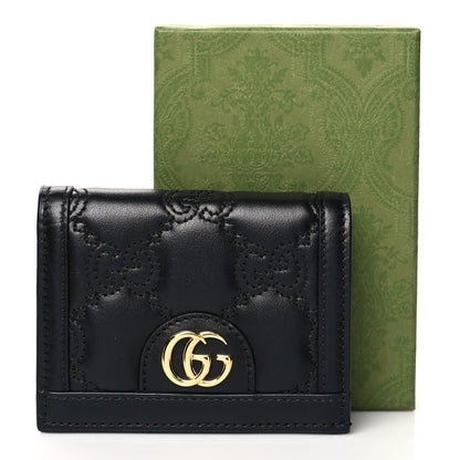Gucci Calfskin GG Matelasse Card Case Wallet Black 12 of 12