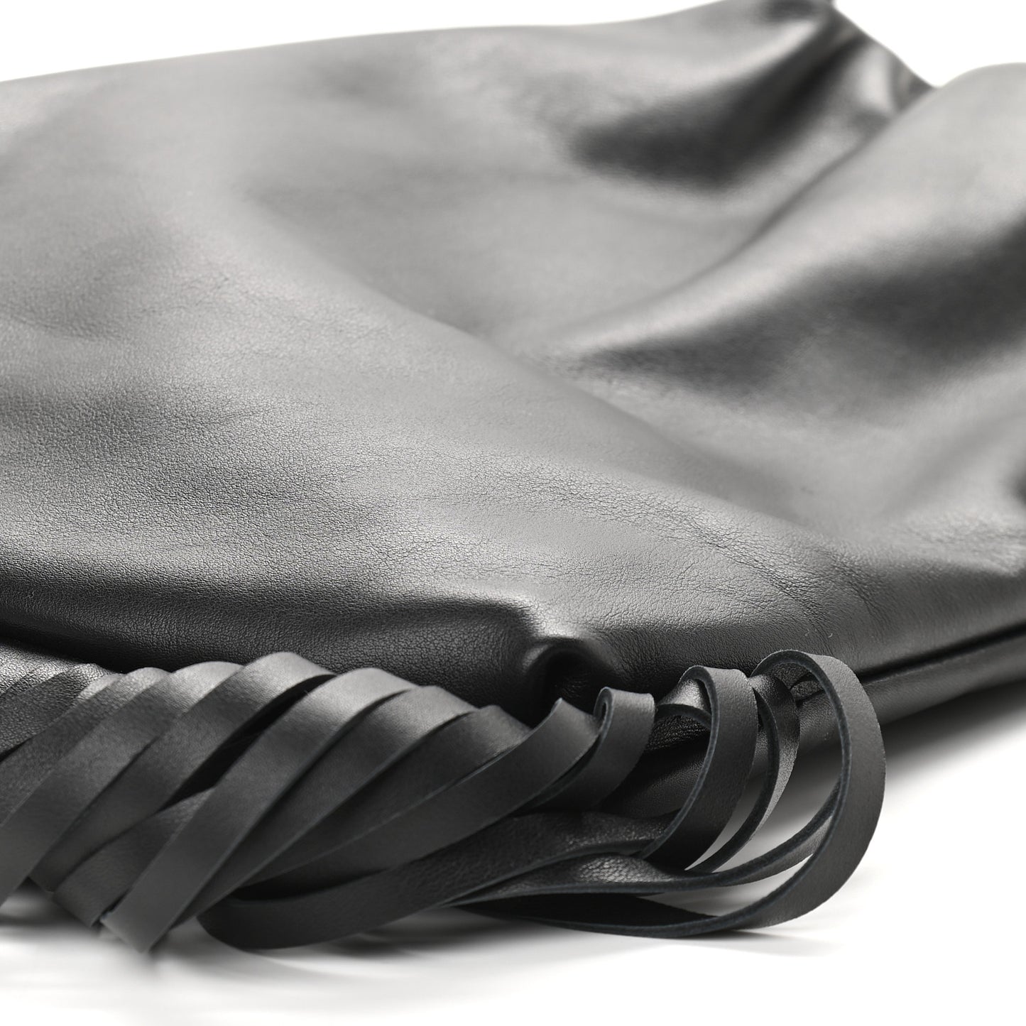 Nappa The Fringe Pouch Shoulder Bag Black