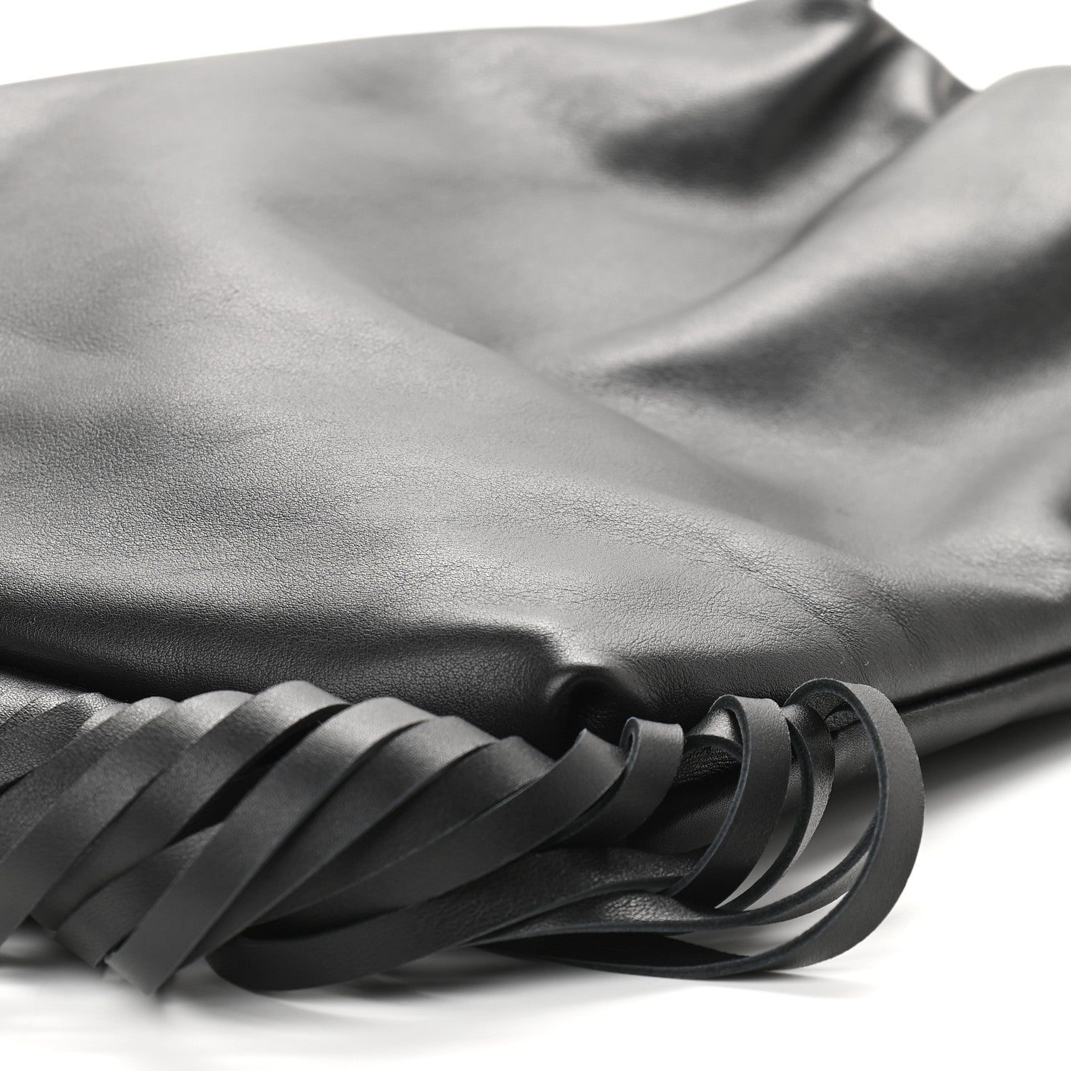 Bottega Veneta Nappa The Fringe Pouch Shoulder Bag Black 9 of 9
