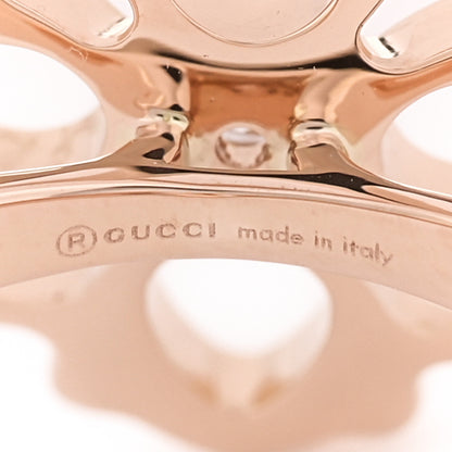 Gucci 18K Rose Gold Diamond Flora Ring 54 6.75 4 of 6