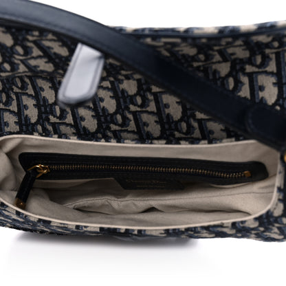 Christian Dior Oblique Saddle Bag Blue 5 of 9