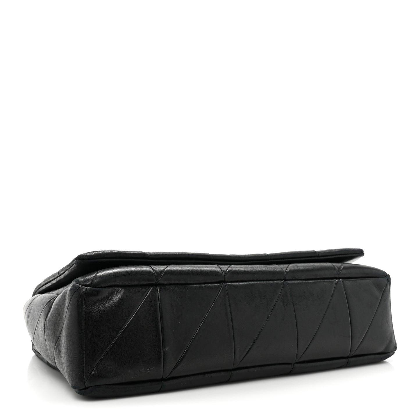 Lambskin Patchwork Monogram Large Jamie Black