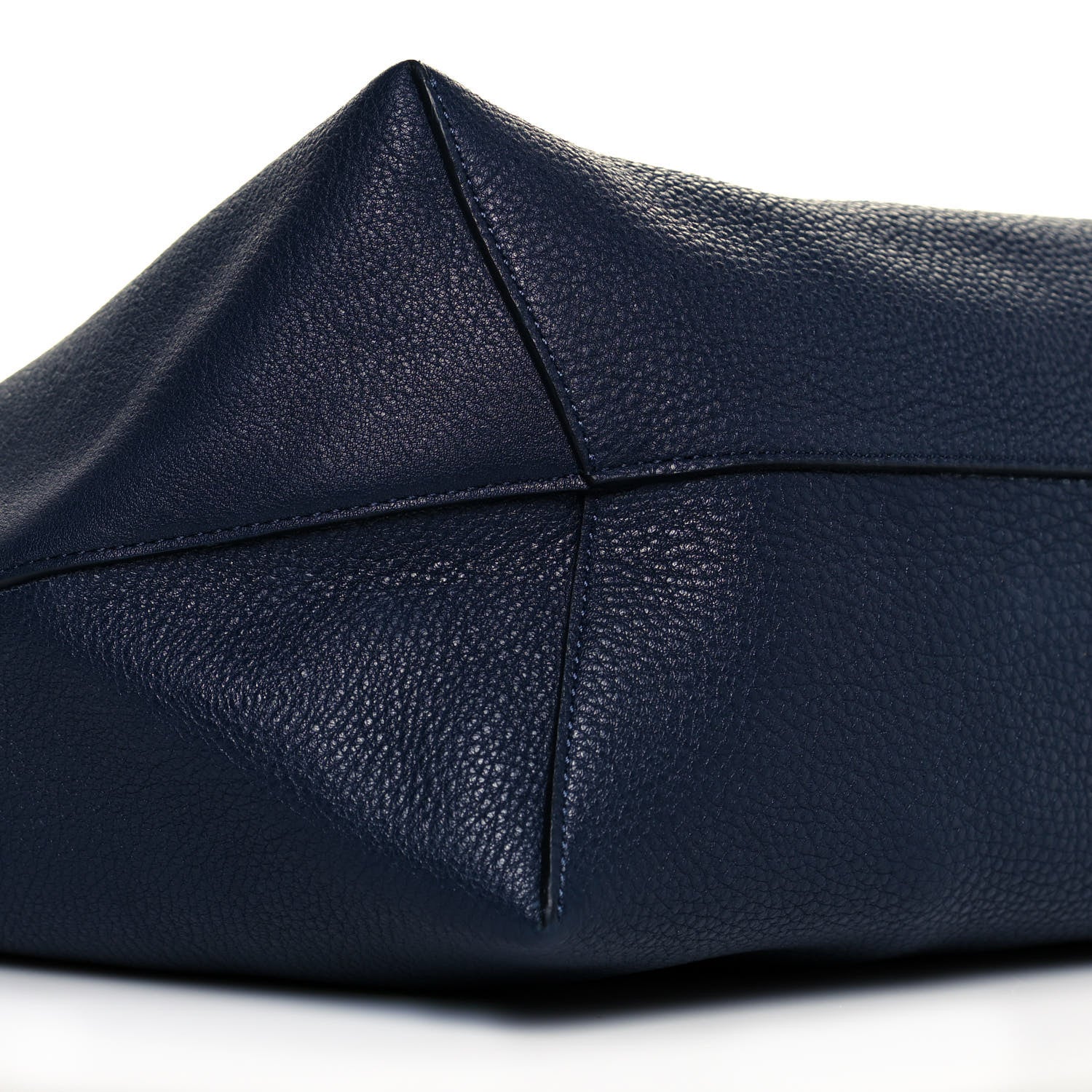 Mansur Gavriel Tumbled Calfskin Large Shopping Tote Navy 7 of 9