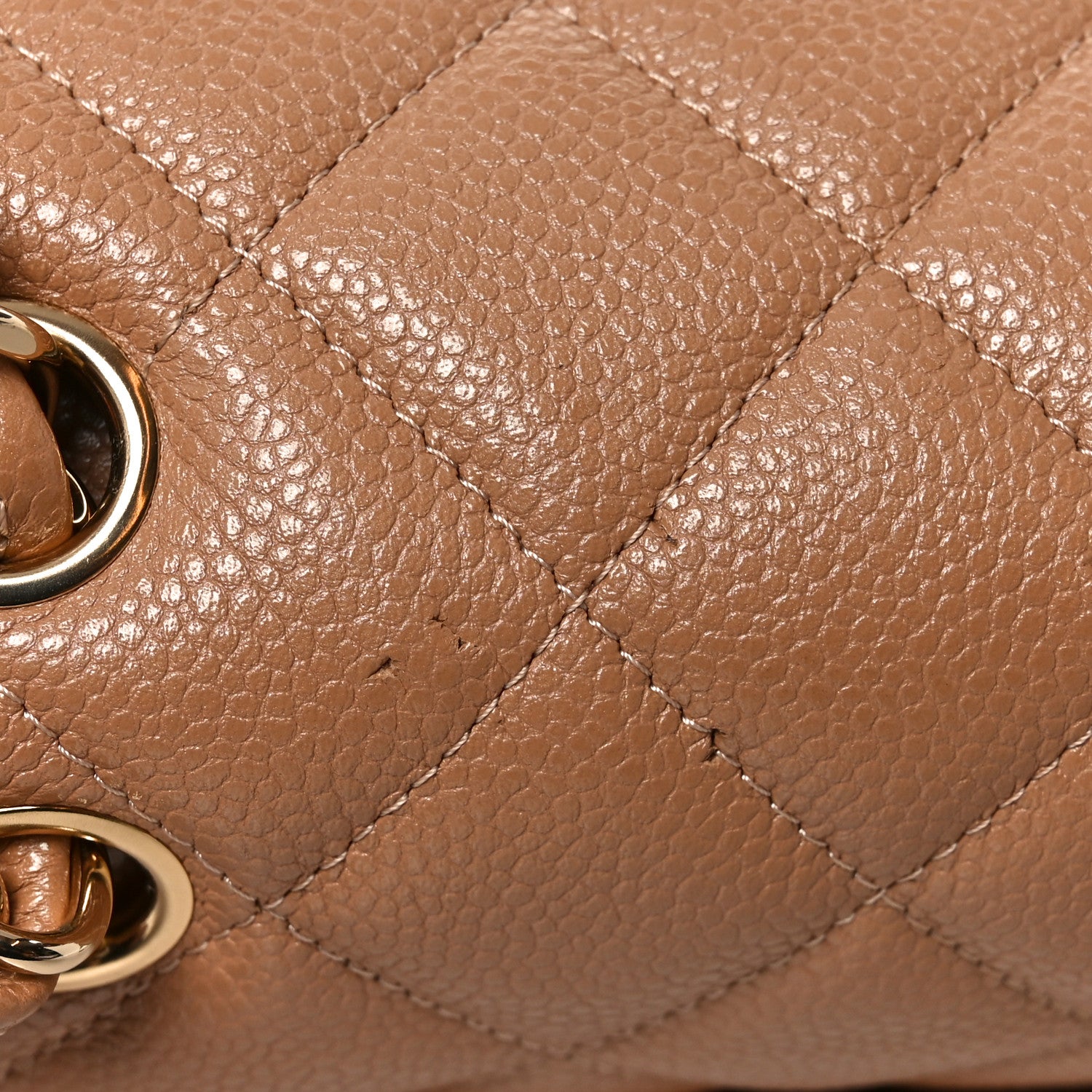 Chanel Caviar Quilted Jumbo Double Flap Beige 11 of 14