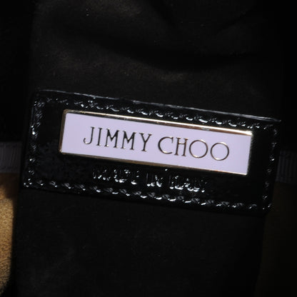 Jimmy Choo Liquid Patent Suede Medium Mandah Shoulder Bag Black 6 of 7
