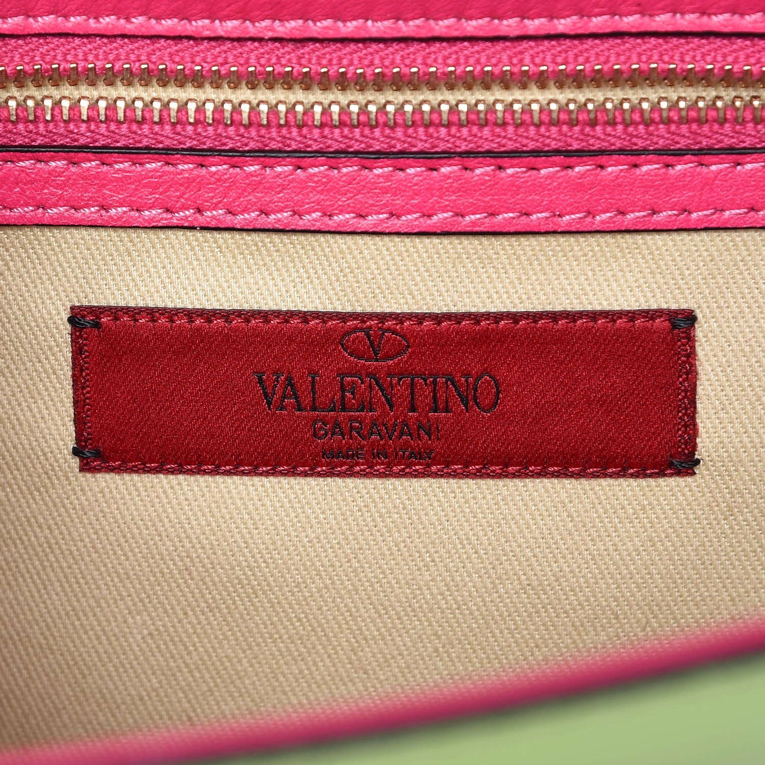 Valentino Garavani Vitello Tri-Color Medium Glam Lock Rockstud Flap Pop Gardenia Pop Apple Pop Fuxia 6 of 7
