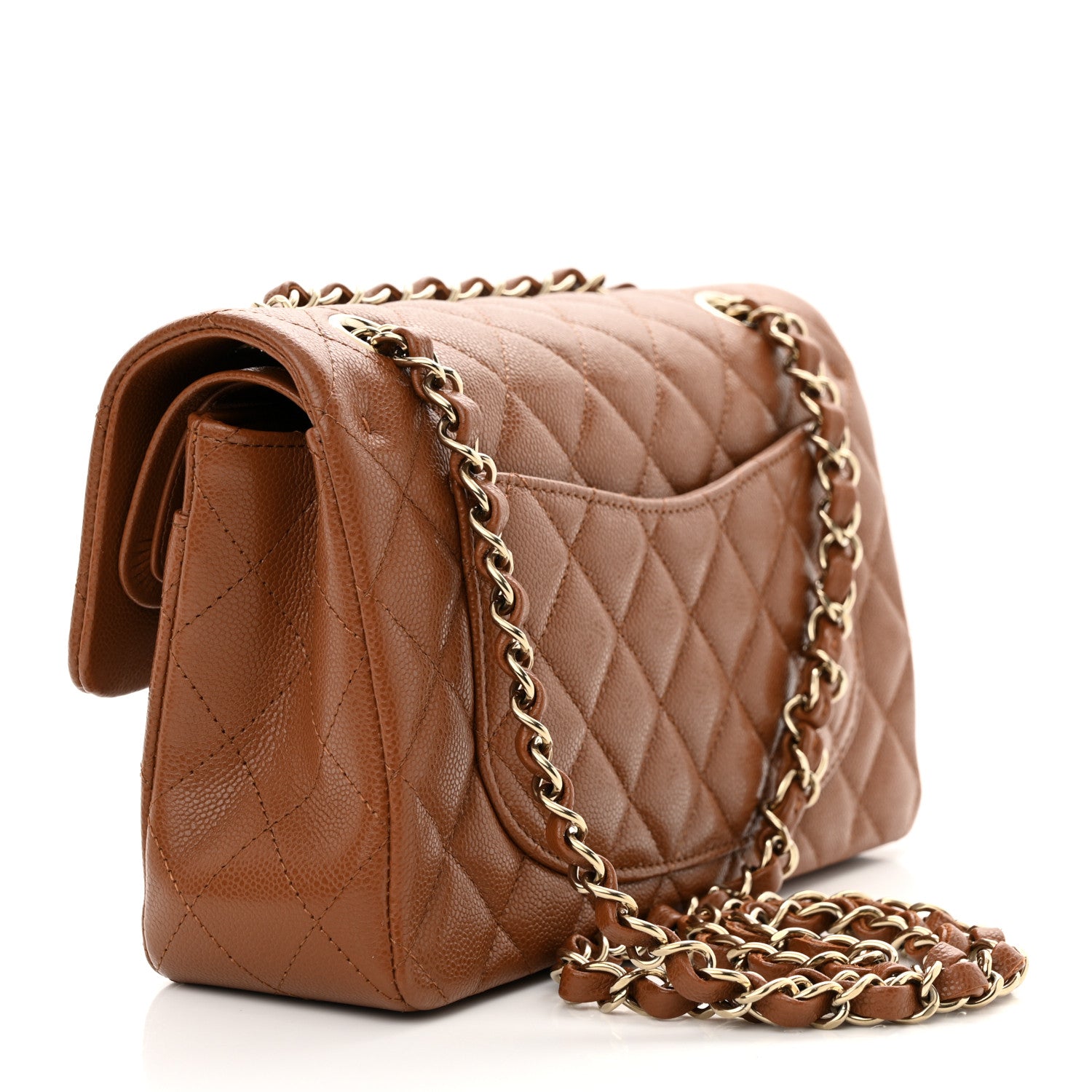 Chanel Caviar Quilted Small Double Flap Light Brown 3 of 10