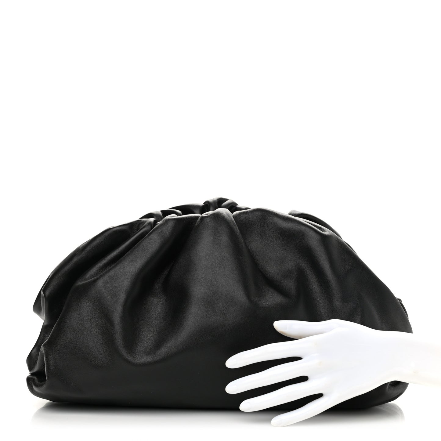 Smooth Butter Calf The Pouch Oversized Clutch Black