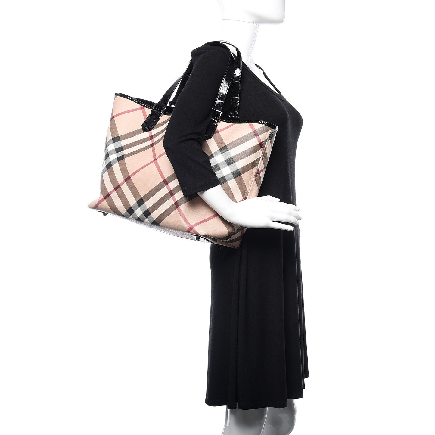 Supernova Check Large Nickie Tote Black