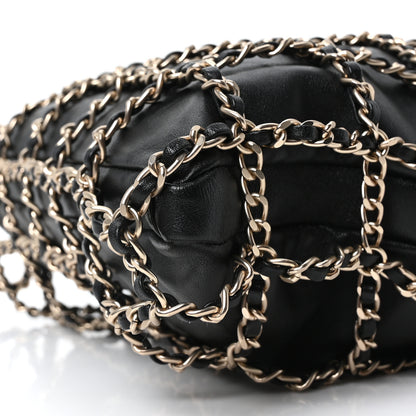 Chanel Lambskin Large Shopping Chain Tote Black 10 of 10