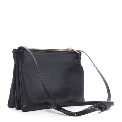 Celine Lambskin Small Trio Crossbody Bag Black 3 of 13