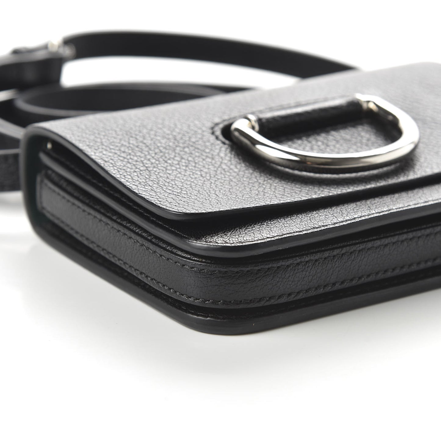 Goatskin Mini D-Ring Bag Black