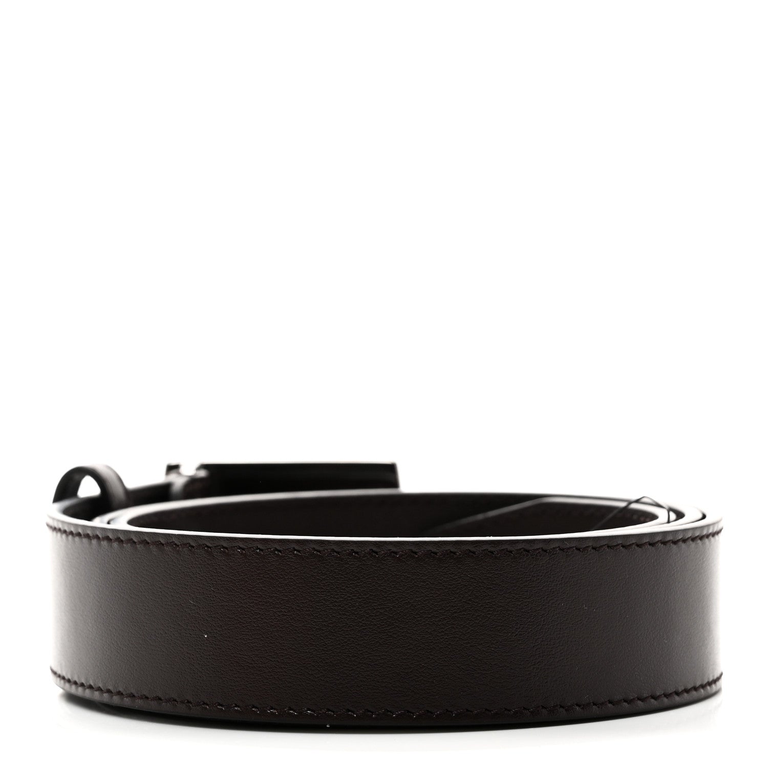 Gucci Plutone Calfskin Plaque GG 30mm Belt 85 34 Cocoa 2 of 5