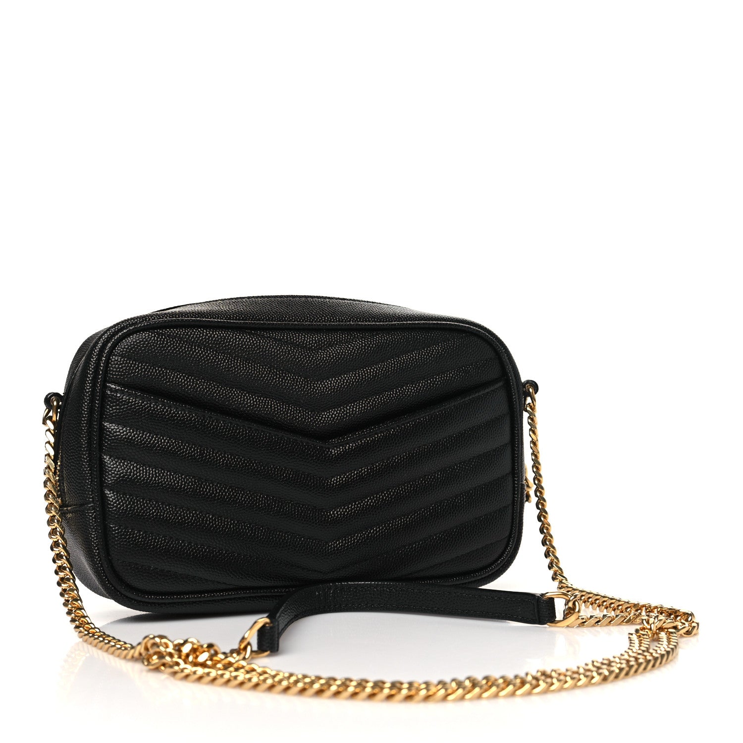 Saint Laurent Grain De Poudre Matelasse Monogram Mini Lou Camera Bag Black 3 of 10