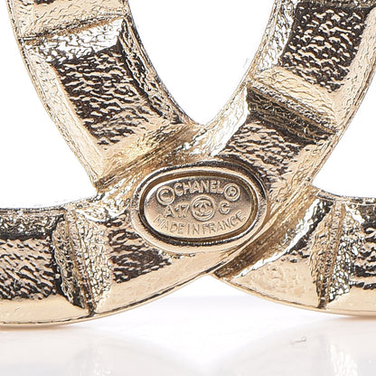 Chanel Studded CC Pin Brooch Gold 4 of 5