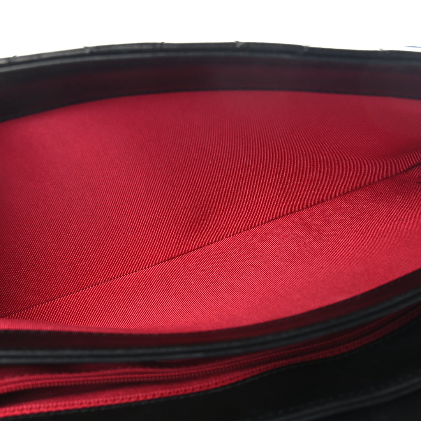 Calfskin Quilted Enchained Clutch Black