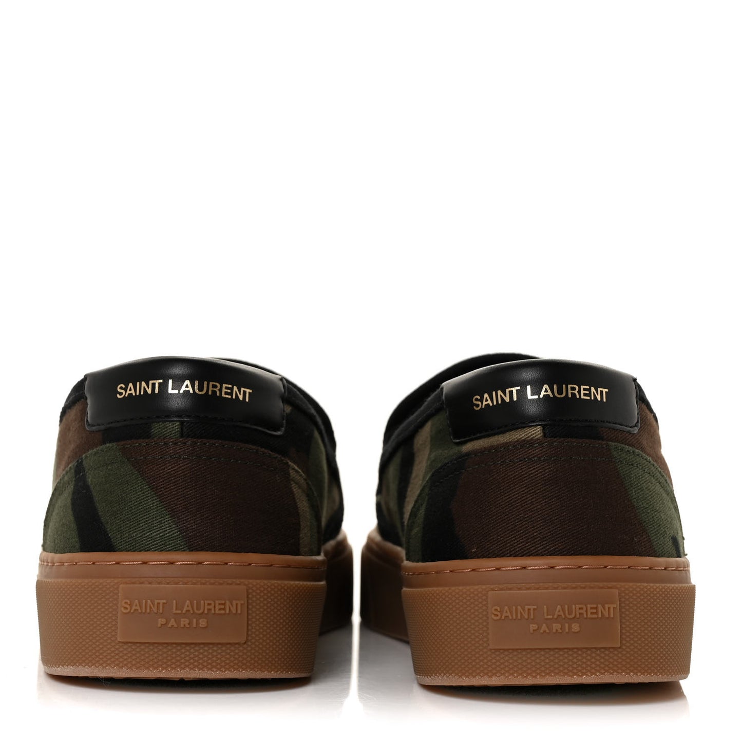 Canvas Camouflage Mens Venice Slip-On Sneakers 45 Kaki
