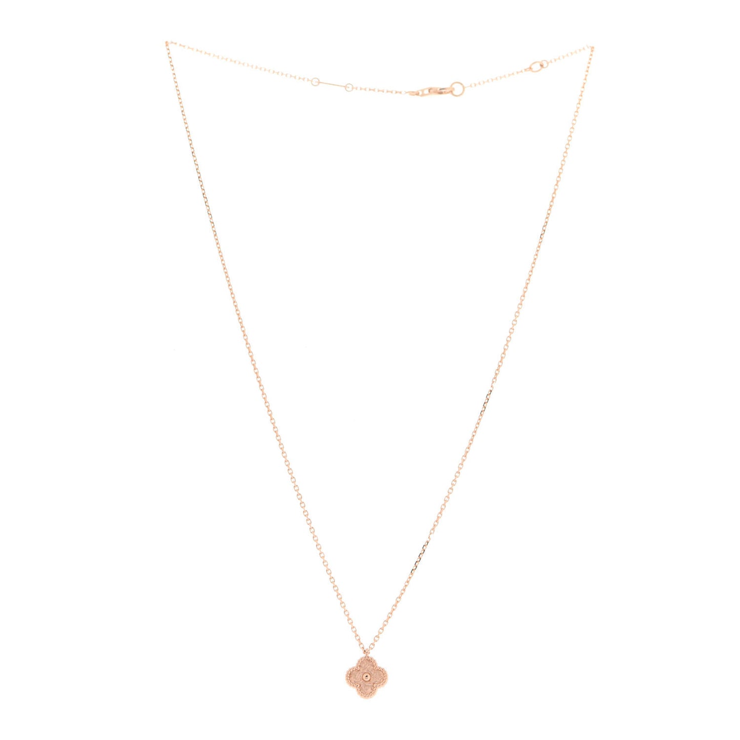 18K Rose Gold Sweet Alhambra Pendant Necklace