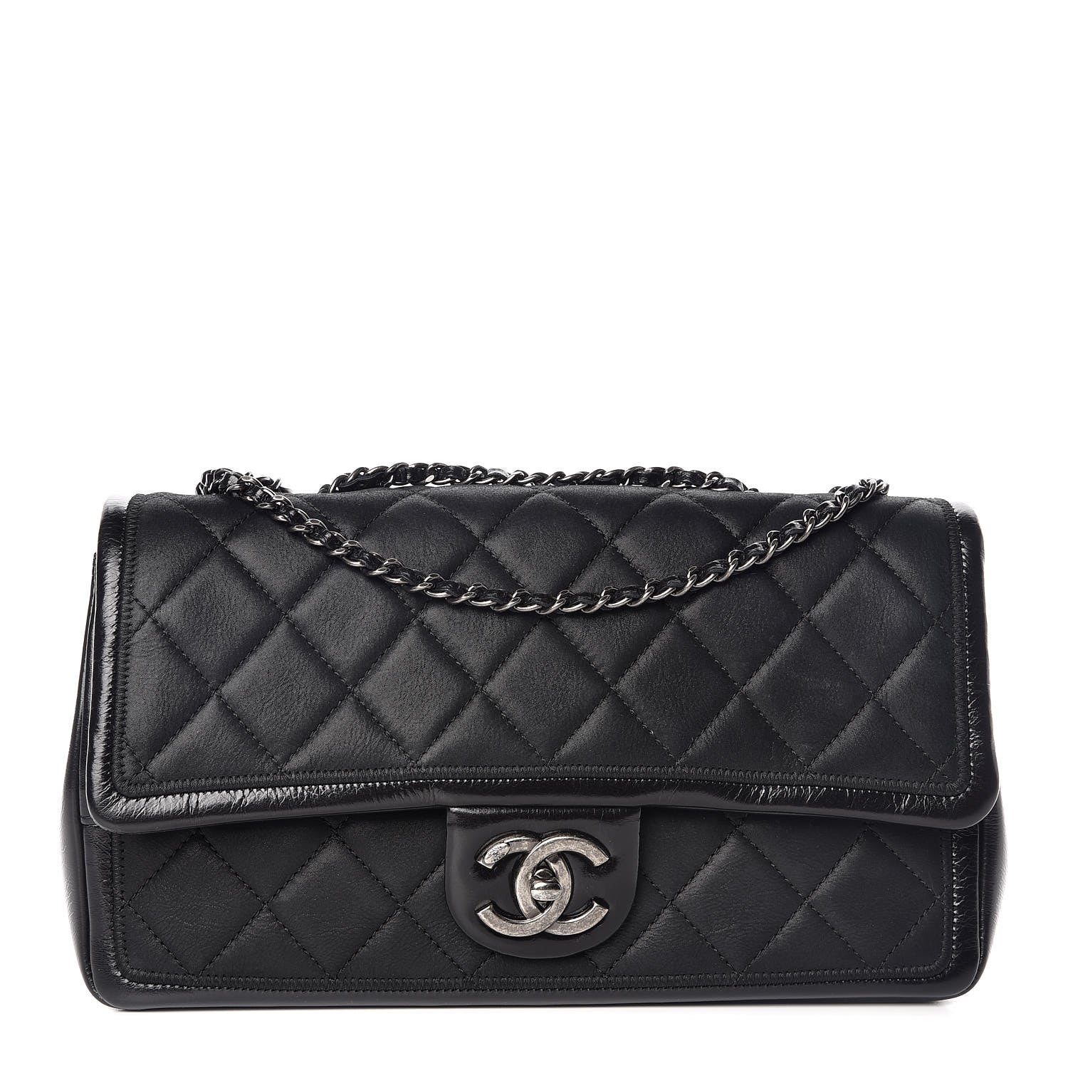 Chanel Iridescent Calfskin Flap Black 1 of 13
