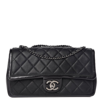 Chanel Iridescent Calfskin Flap Black 1 of 13