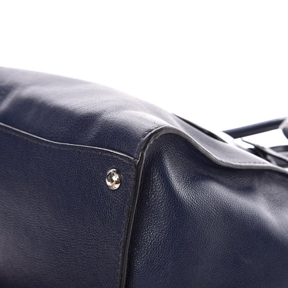 Prada Glace Calf Small Twin Pocket Tote Baltico 7 of 17
